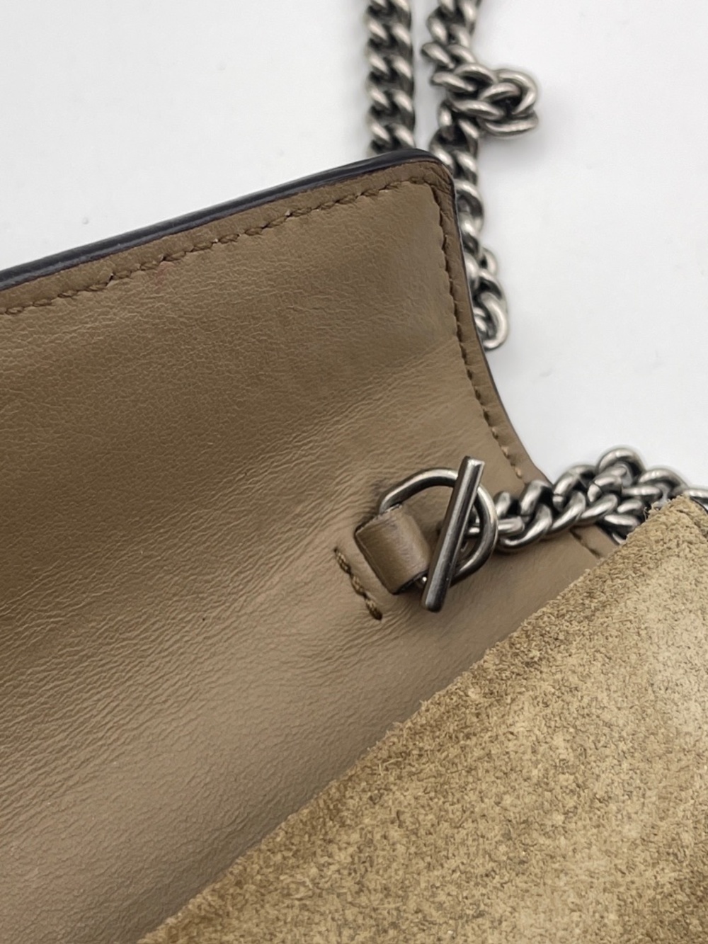 Gucci GG leather Supreme Super Mini Dionysus Bag Canvas Suede Chain Bag Purse - Picture 13 of 14